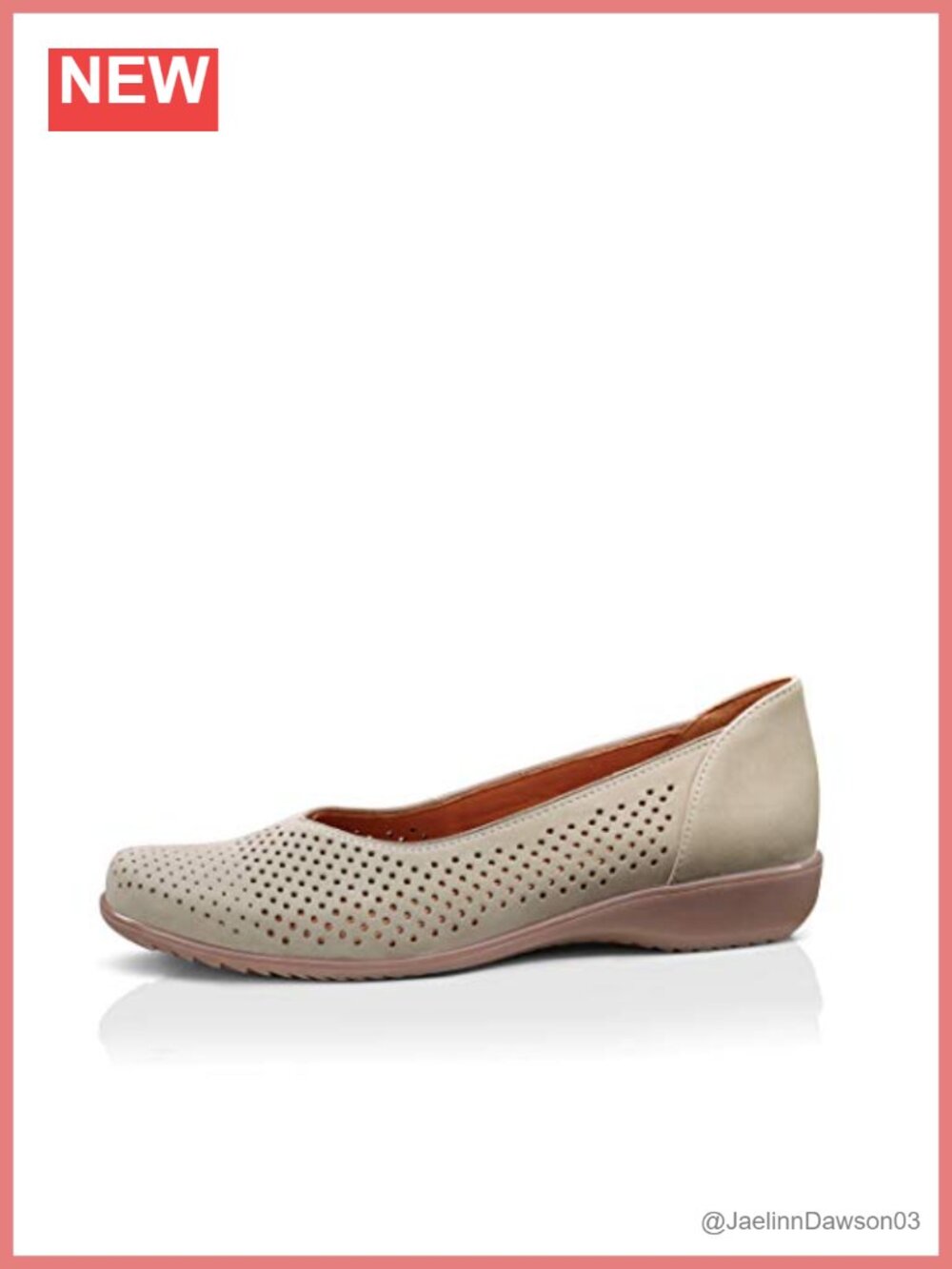 Women's Loafers Perforated Leather Slip-Ons Cushioned Insole Walking